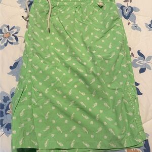 Ralph Lauren Green Skirt with White Print